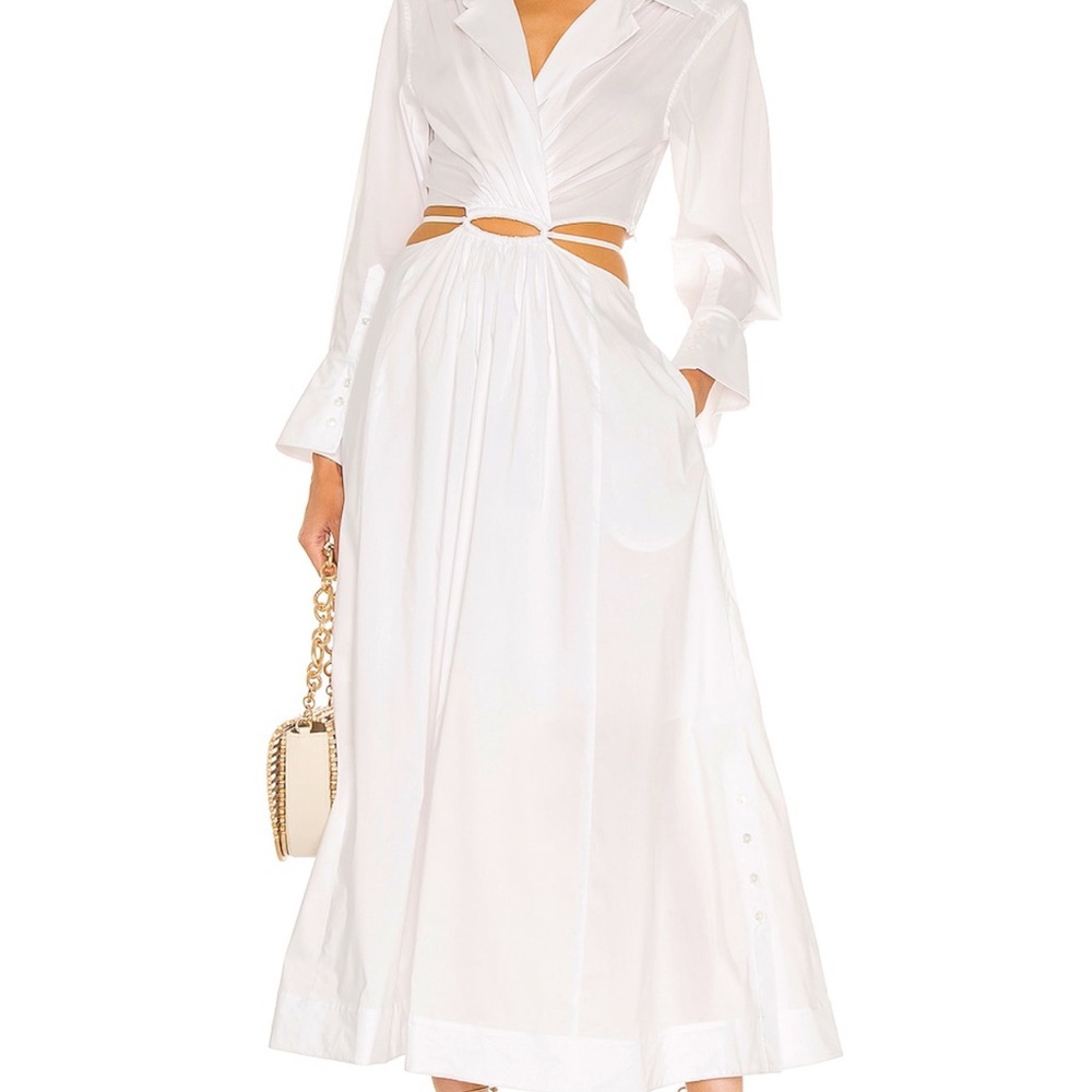 Simkhai Alex Pleated Cut Out Dress
